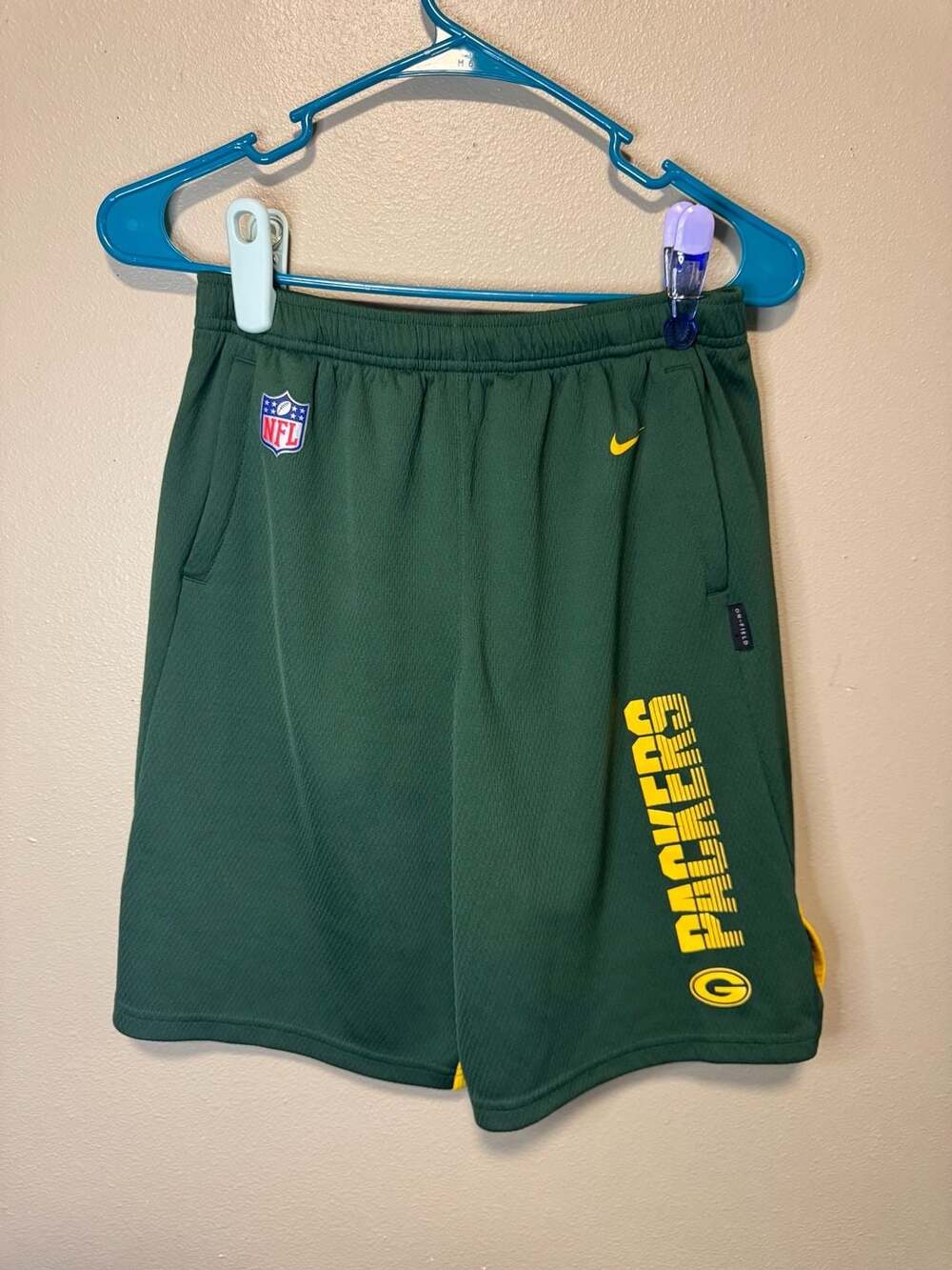 Nike Green Bay Packers On-Field Apparel Dri-FIT mens Shorts Size L